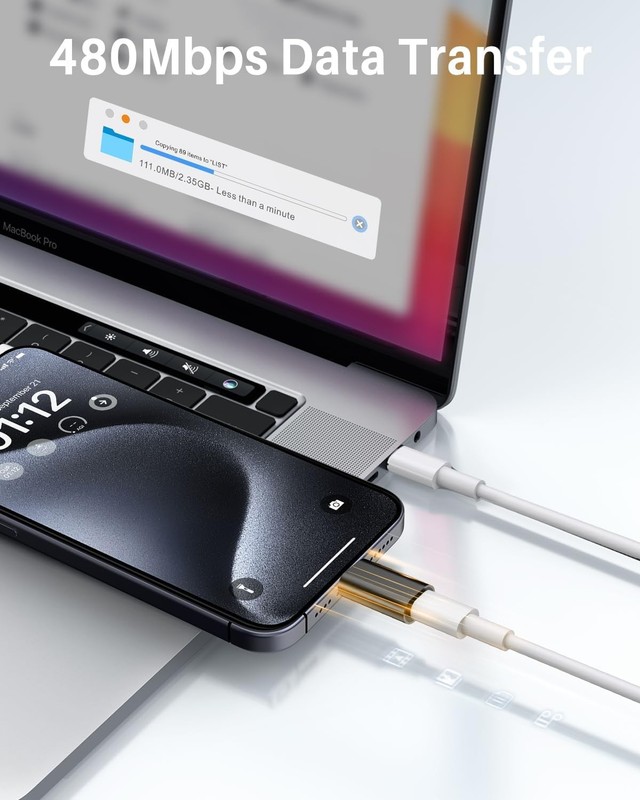 4-Pack【USB C Male to Ligh-tning】&【Light-ning to USB C Female】Adapter,Support ... gallery