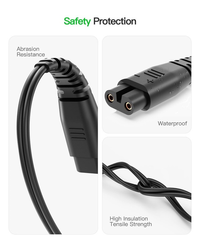 Superer USB Charger Cable Fit for 15.12 x 6.05 x 3.4 inches, black gallery