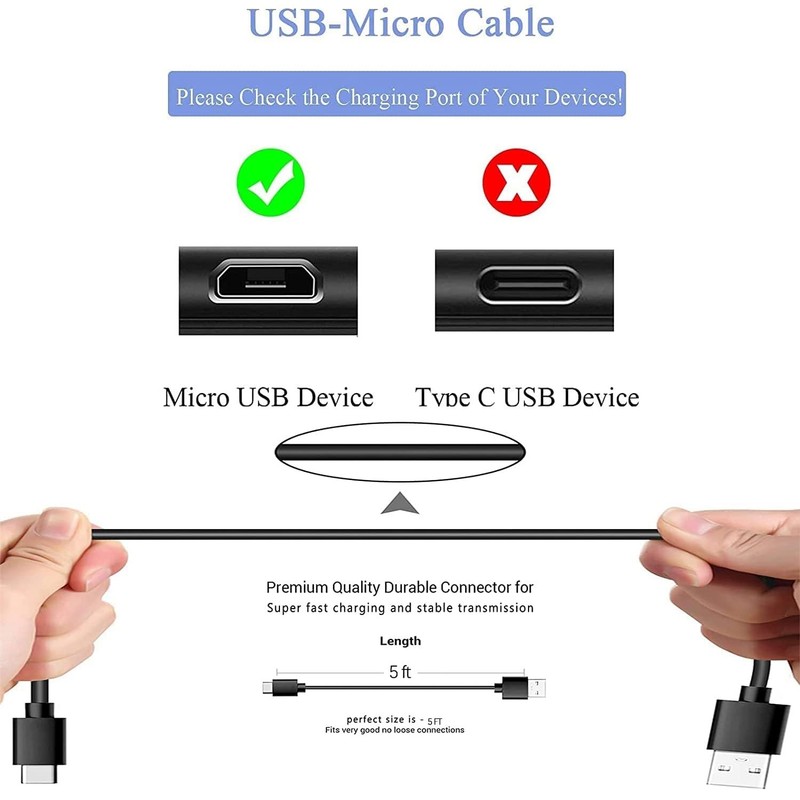 5FT USB Charger Cable for Logitech MX Master, G502 & Other Devices - Fast Charge gallery