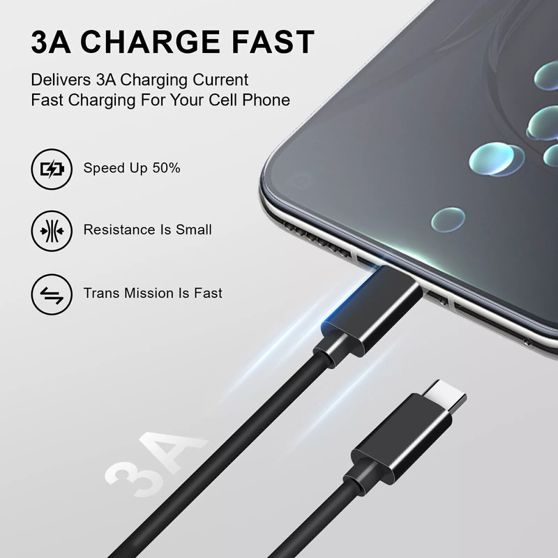 6FT USB-C to USB C Type-C Fast Charging Charger Cable for Samsung S24 S23 S25 gallery