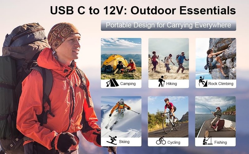 USB C to 12V Adapter, USB C to 12V Cigarette Lighter Adapter Type C Male to 12V gallery