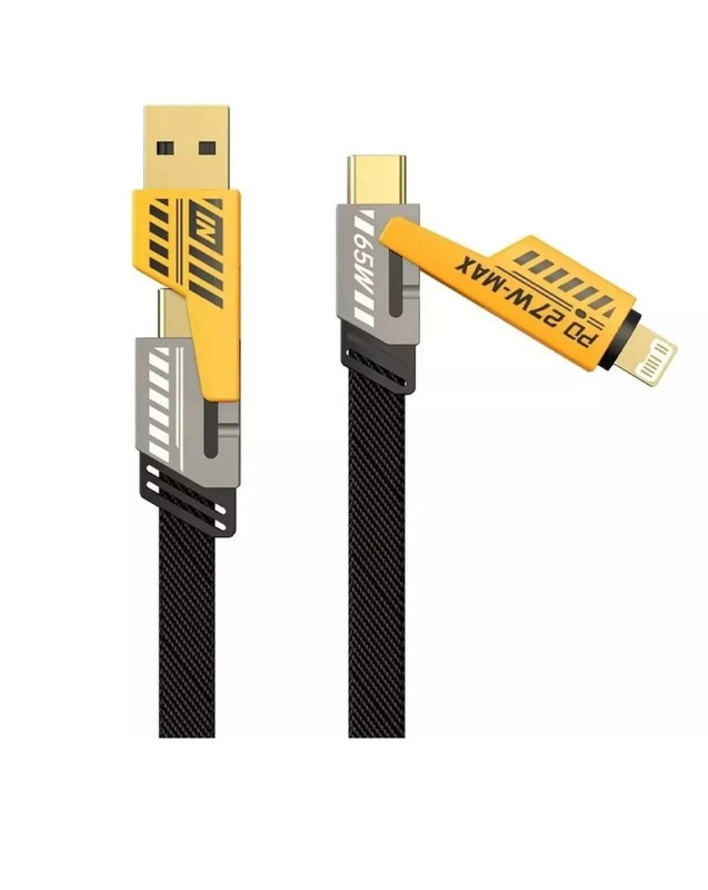 4-in-1 Fast Charging Cable – USB, USB-C, Type-C, iOS Compatible – 4ft Braided