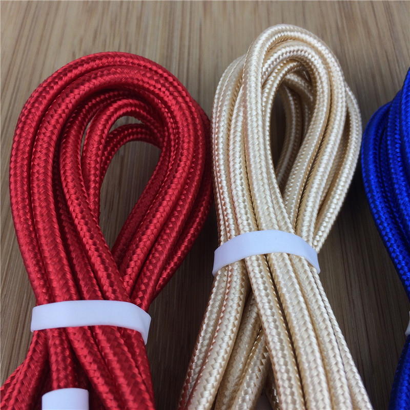Fast Charge 1M 2M 3M Aluminum Alloy Braided Data Cable For i phone Random Color gallery