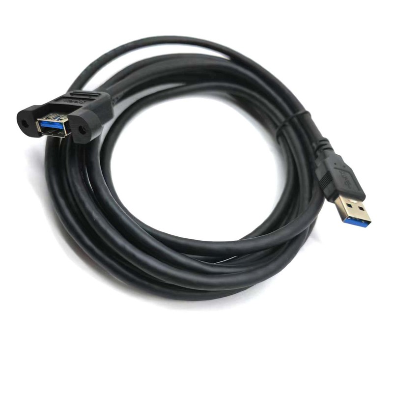 Usb3.0 Male To Female Extension Cable High Standard With Screw Hole Baffle Cable