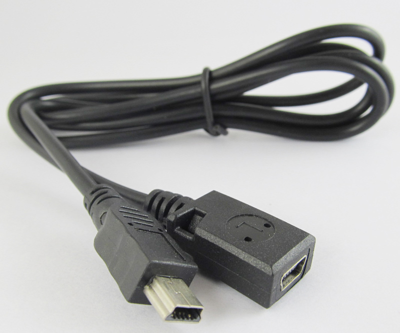 1 set Mini USB 5pin Male to Female Jack extension cable 1M