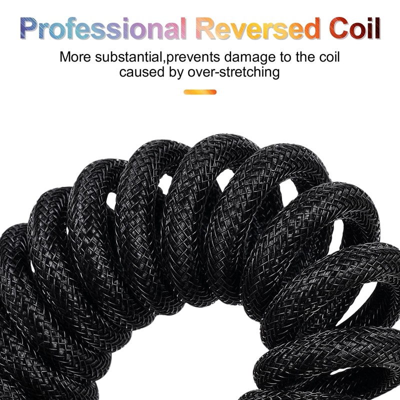 Black Type C Mechanical Keyboard Coiled Cable Braided Metal Aviator Double gallery