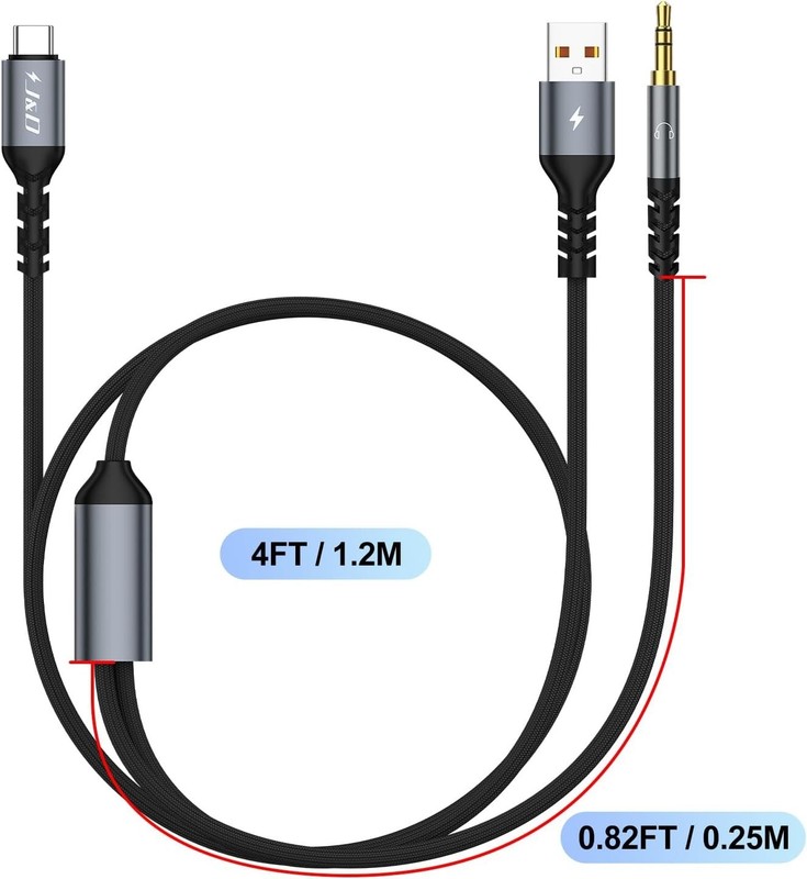 USB C to 3.5 mm Aux & Charger Cable, 4 ft - Wide Compatibility for Music Lovers gallery