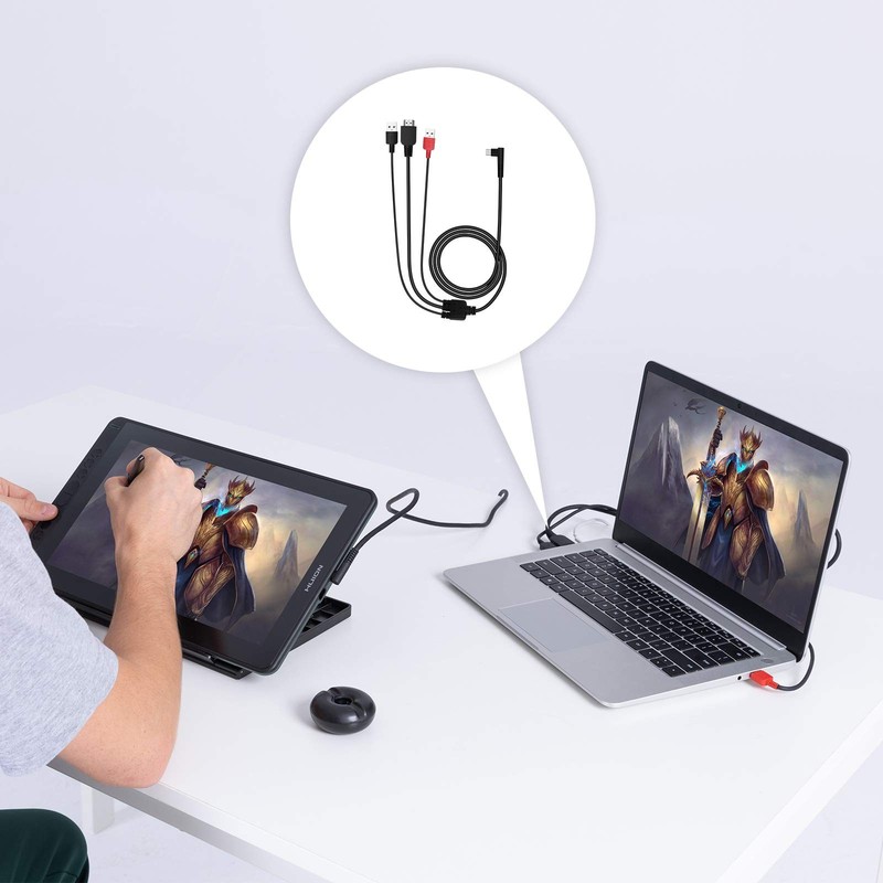CB05A 3-in-1 Cable, with Kamvas 12/13/16 (2021), Not with Kamvas 12/13/16, 13... gallery
