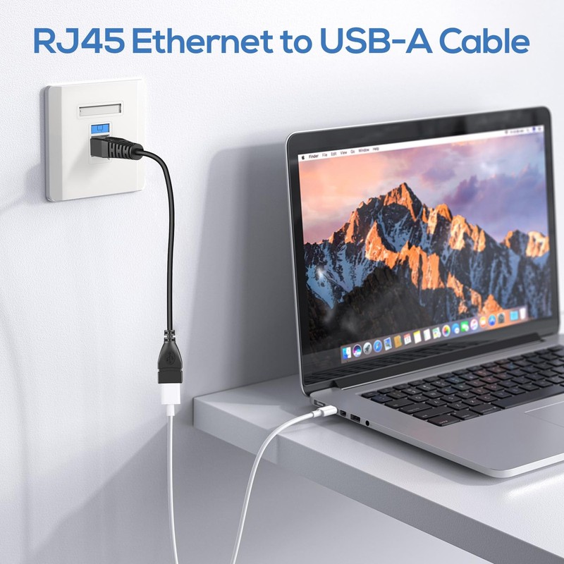 2 Pcs USB to RJ45 8p4c Ethernet Converter Gigabit Ethernet Extension Cable 11... gallery