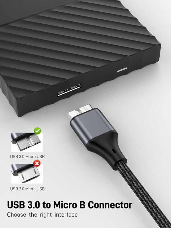 KAYQINHO USB C to Micro B Cable 1.5FT for External Hard Drives gallery