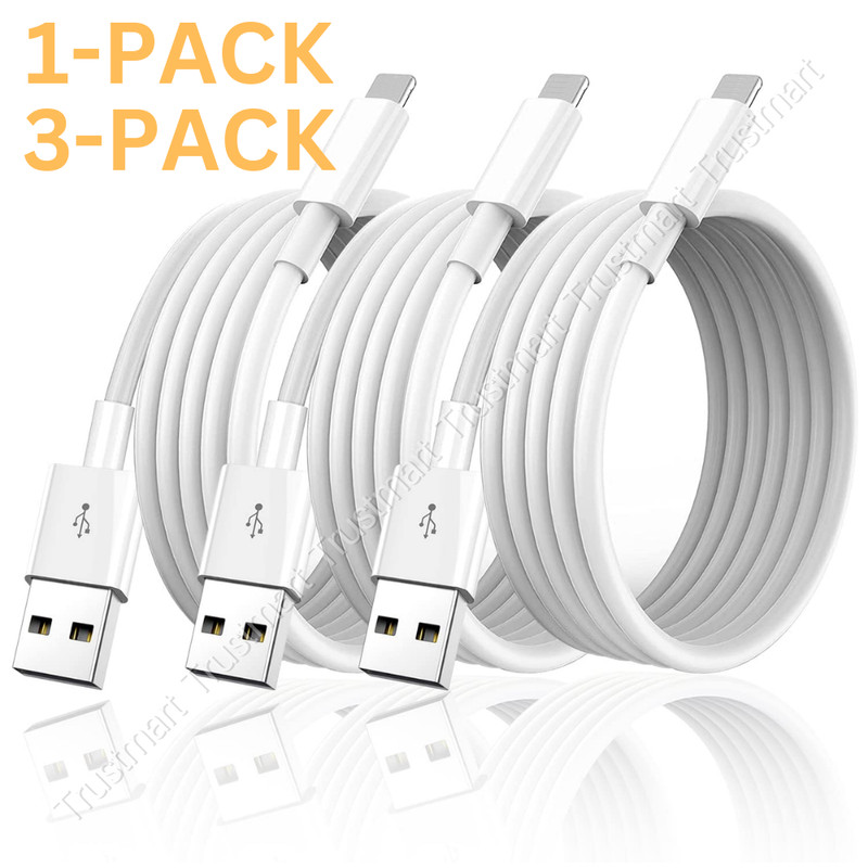 3/6ft USB Charger Cable Cord For Apple iPhone 5 6 7 8 X XR 11 12 13 14 Pro Max