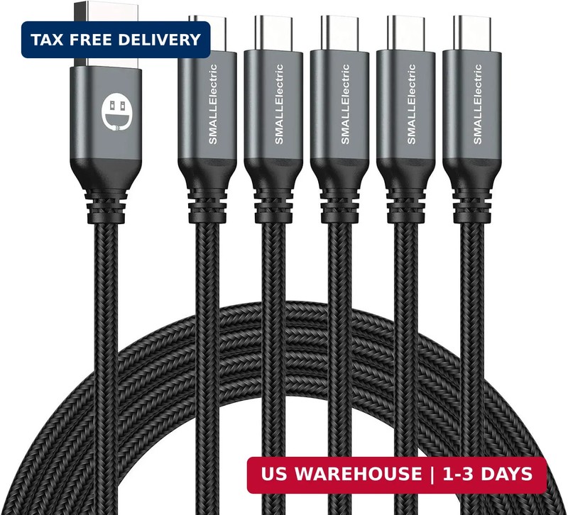 USB C Cable 5 Pack 6FT, USB A to Type C Fast Charger Cord | 3A braided USB A to