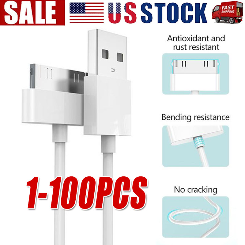 3FT 30 pin USB Charging Data Cable Cord for iPad 1/2/3 iPod Nano 1-6 LOT