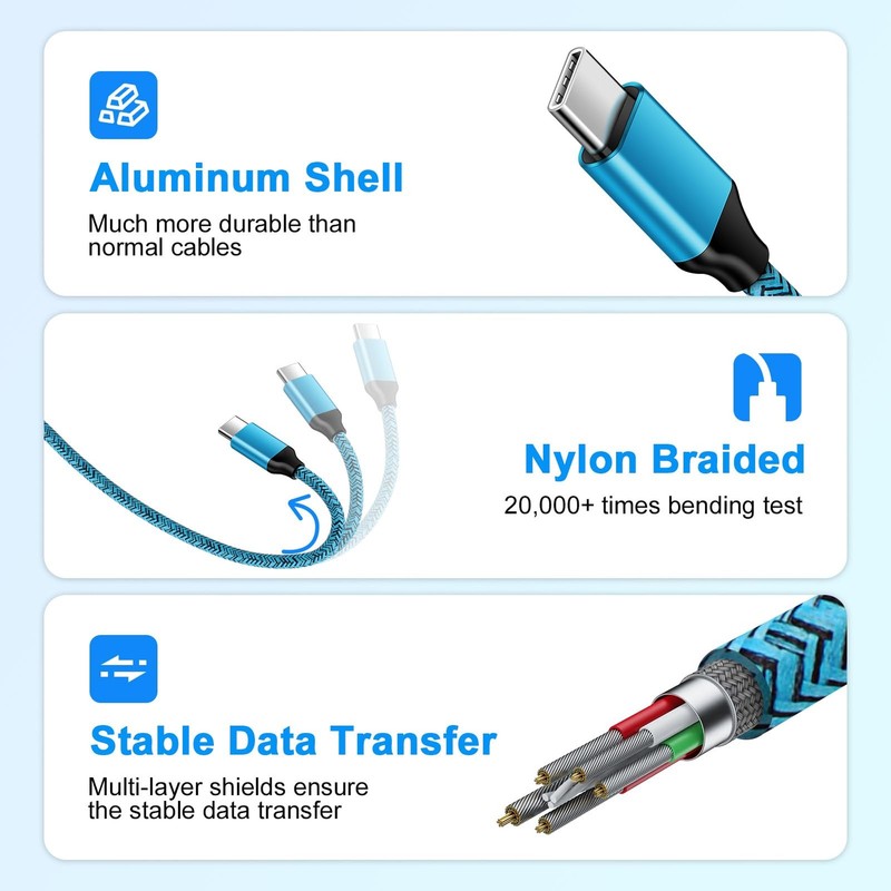 USB Type C Charger Cable 3FT 2 Pack for iPhone 17 Pro Max 17 3FT, 3ft 2Pack gallery