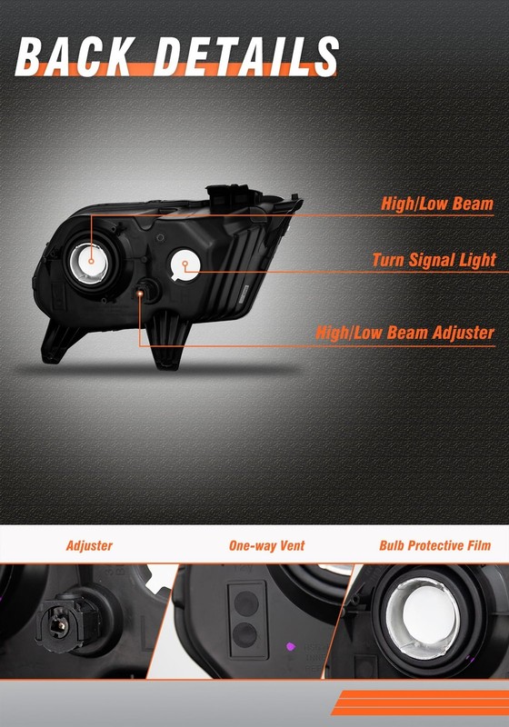 Compatible with Ford 10 11 12 13 14 Mustang Headlights Assembly Black Housing... gallery