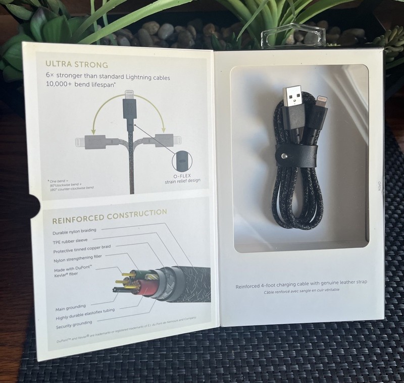 Native Union Ultra Strength 4 Ft/ 1.2m Lightening to USB-A Cable Black New NIB gallery