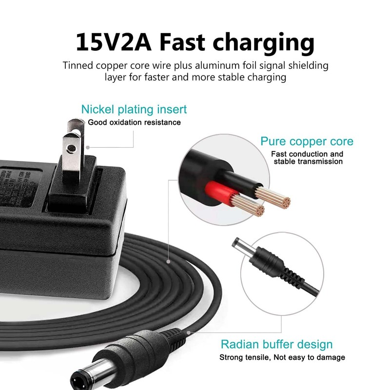 15V 2A Power Supply AC Adapter Charger Input 100V-240V, Output DC 15Volt 2 Am... gallery
