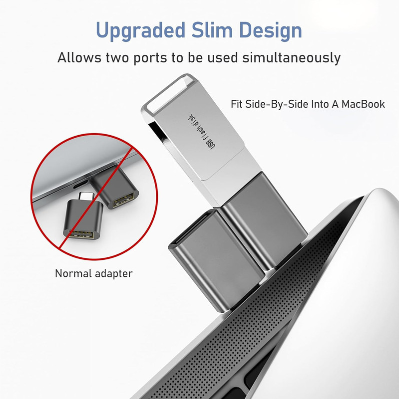 Angle USB C to Type C 60W Charger Cable 10FT with OTG Adapter,Car Charging Cord gallery