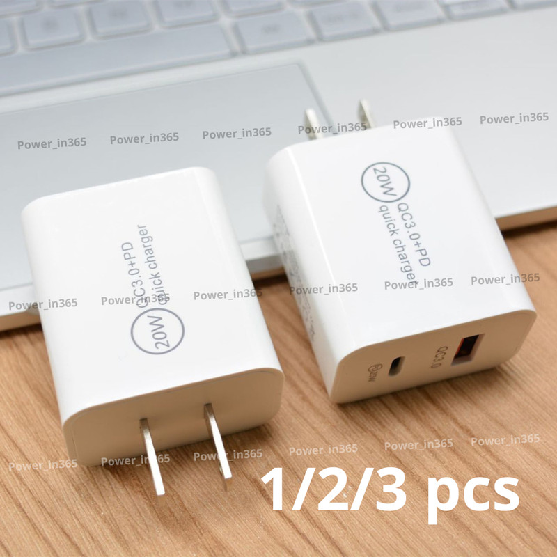 For iPhone 14 13 12 11 XR 20W QC Fast Charger Plug USB Type C Wall Power Adapter