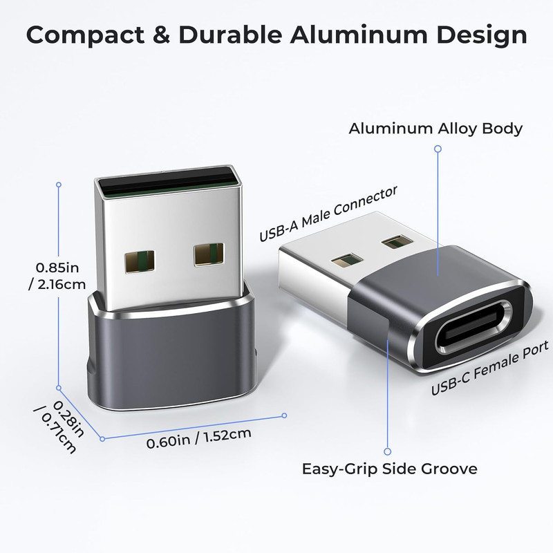 USB to USB C Adapter for Iphone 17 Pro Max,17E 16 15 Charger Adapter gallery