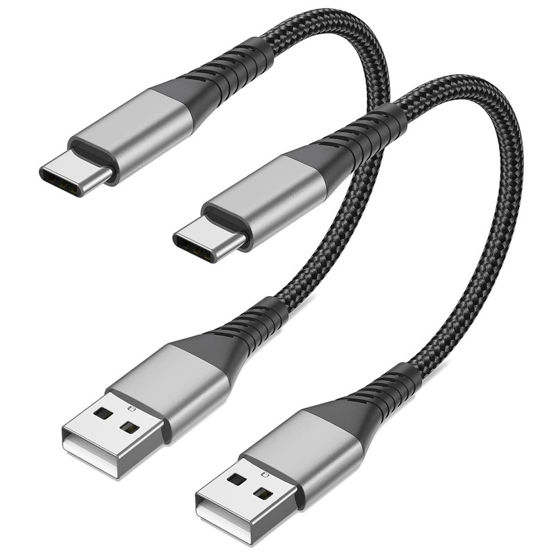 6 Inch Short USB C Cable Fast Charging 2 Pack, 0.5Ft USB a to USB C Cable Short gallery