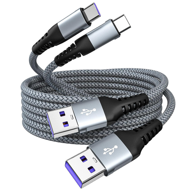 USB a to USB C Cable 60W Fast Charging [2 Pack 6FT],USB a to USB C Cable for Iph