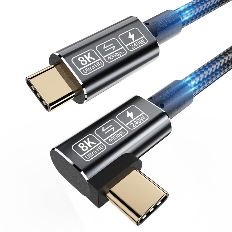 3.3 FT USB C Thunderbolt 4 Cable, 240W, 40Gbps Data, 8K Video, Monitor Cord