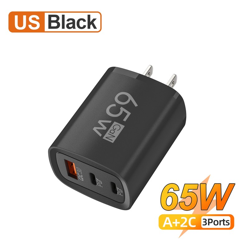 65W Type C Fast Wall Charger & 4 In 1 Cable For iPhone Samsung Google Motorola