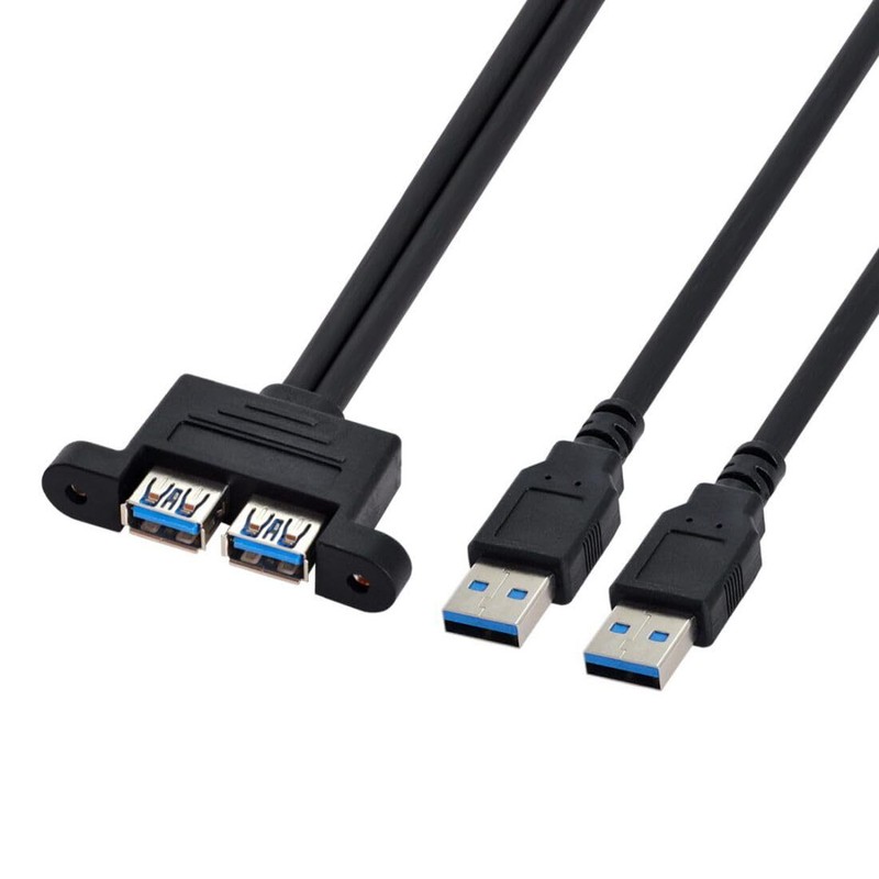 Usb 3.0 Front Panel Header 2 Male To 2 Usb 3.0 Female Panel Port Extension Cable gallery