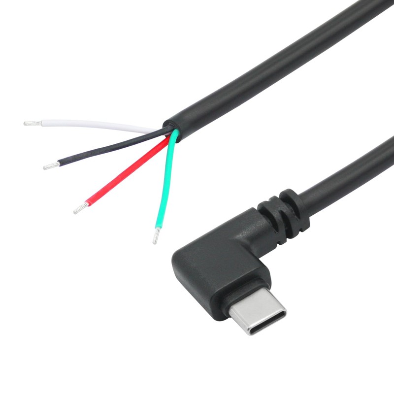 Short Right Angle USB to 4 Pin Bare Wire Open End Wire 11inch, 90 Degree USB ... gallery