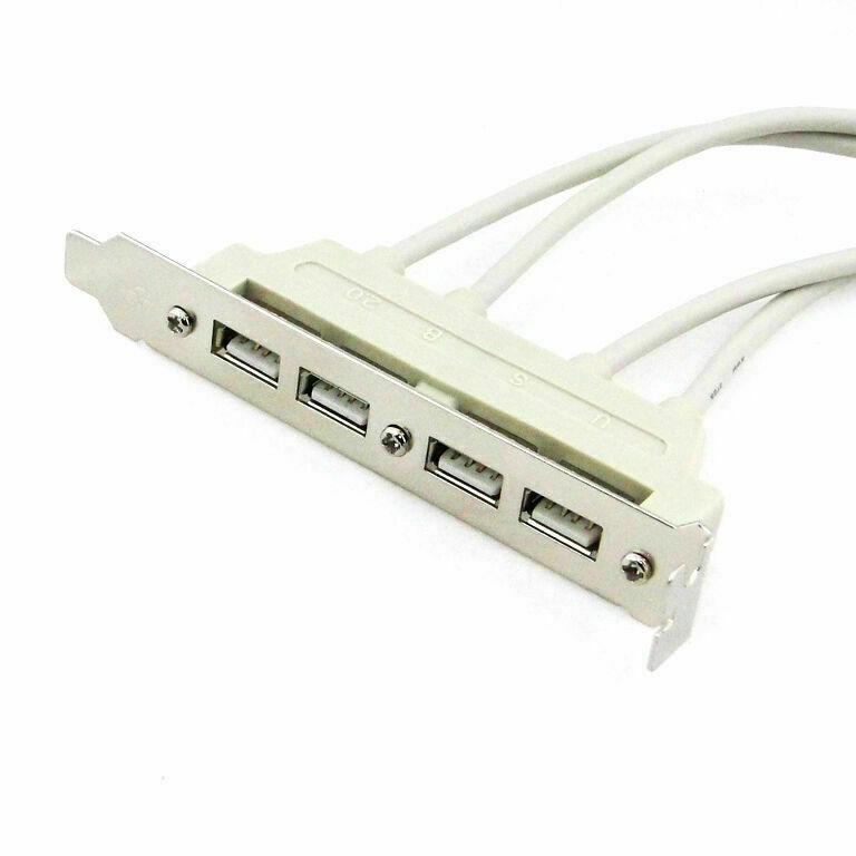 ChenyangPCI 4 USB 2.0 Female Screws to Motherboard 9pin Header cable Bracket