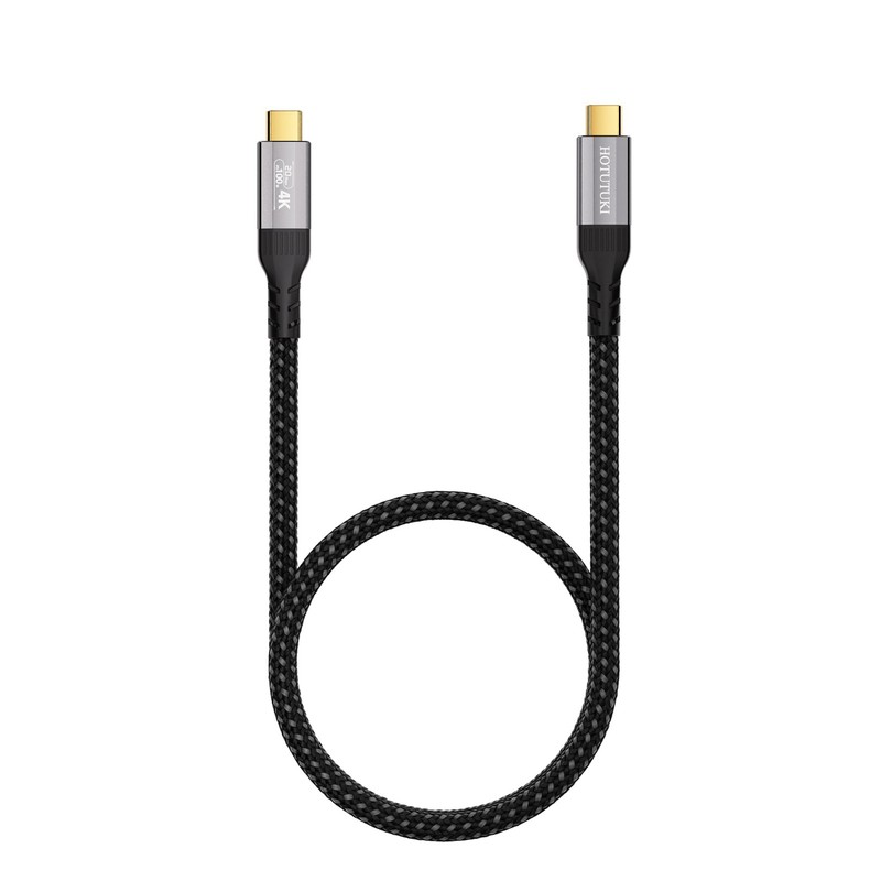 2Ft USB C To C Cable Thunderbolt 4/3 20Gbps 100W 4K@60Hz Monitor Display