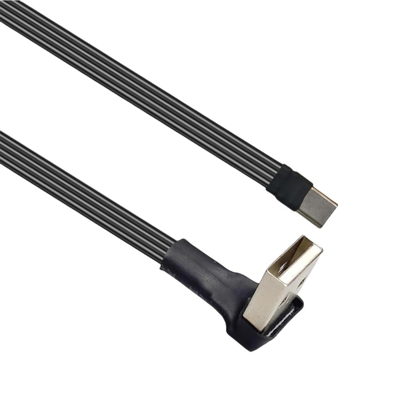 Angled USB Charging Cable Right Angle USB to USB C Fast Charging Data Cable