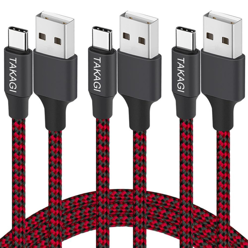 USB C Cable Fast Charging Nylon Braided 3Pack 6Ft USB a to Type C Cord | USB C C