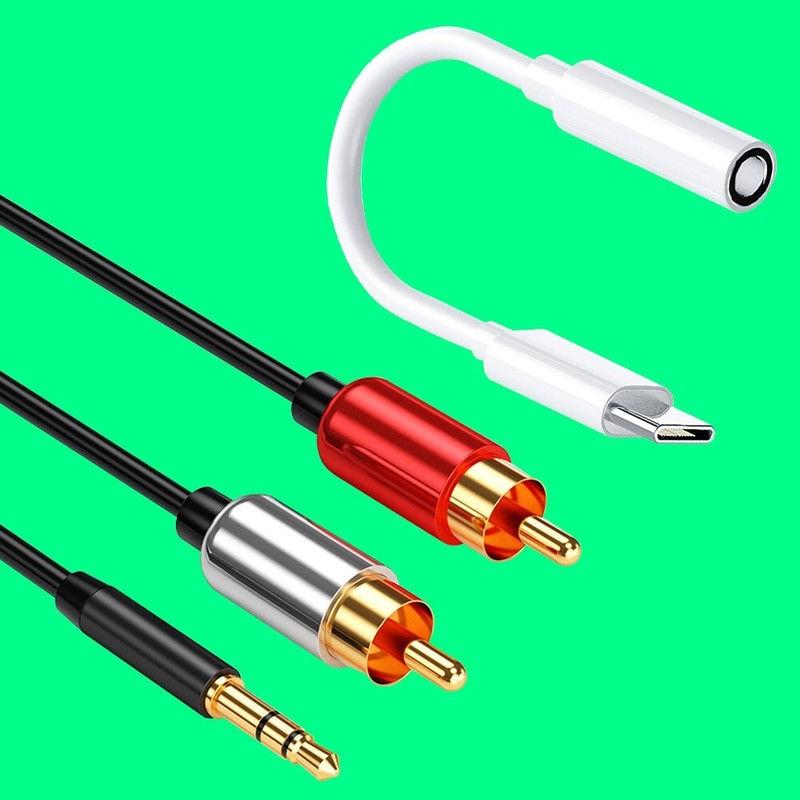 Type C to 3.5mm Jack Audio Adapter with Smart DAC Chip RCA Cable f HTC U Paly