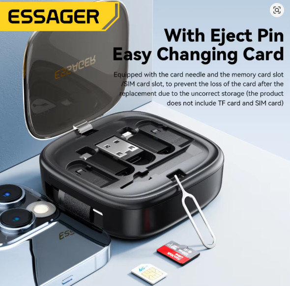 Essager 60W Fast Charge USB To Type C Micro Cable Mini Multifunctional Travel gallery