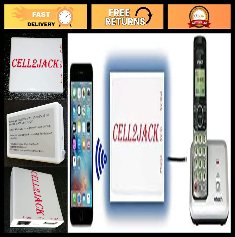 Cell Phone to Landline Adapter - Make & Receive Calls on Home Phone - Dock Conve