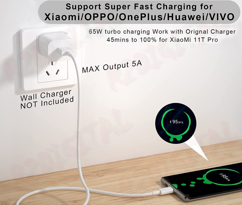 USB 5A to USB C FAST CHARGING 2M Turbo Charger Charging & Syncing Data Cable gallery