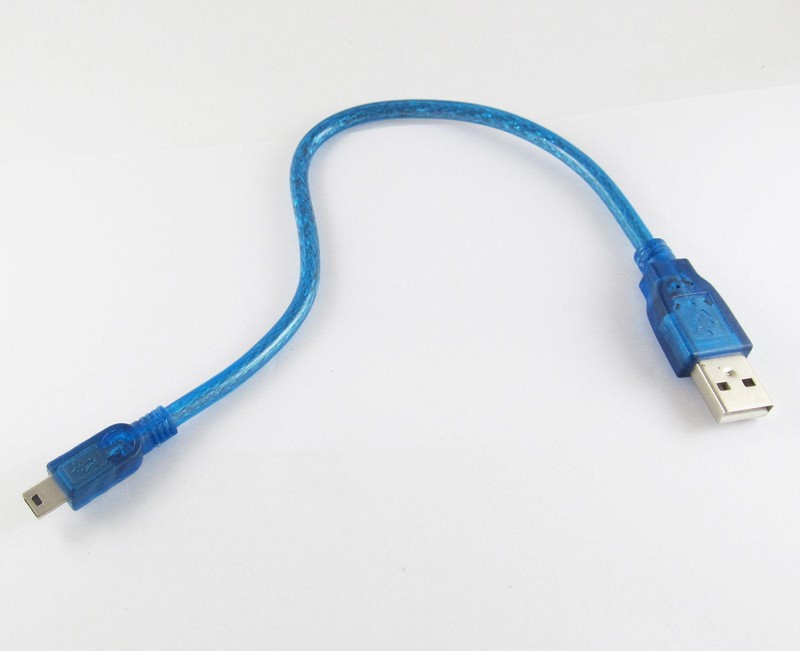 10x 1ft 30cm USB 2.0 Type A Male to Mini 5pin Male Convert DATA Cable Universal