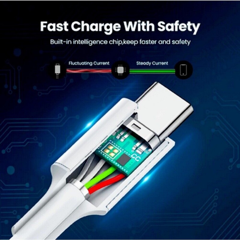 Bulk Lot 3/6FT Type USB-C to USB-C Cable 60W Fast Charging PD Cord Rapid Charger gallery