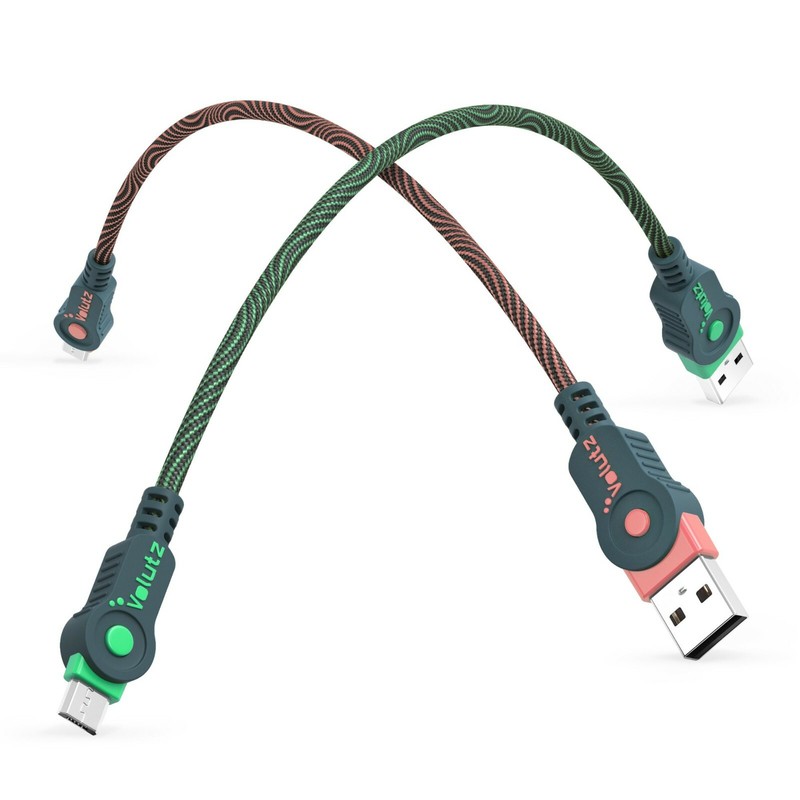 Volutz/Armorcord USB to Micro USB Nylon Braided Fast Charge 1 ft 2 Cord