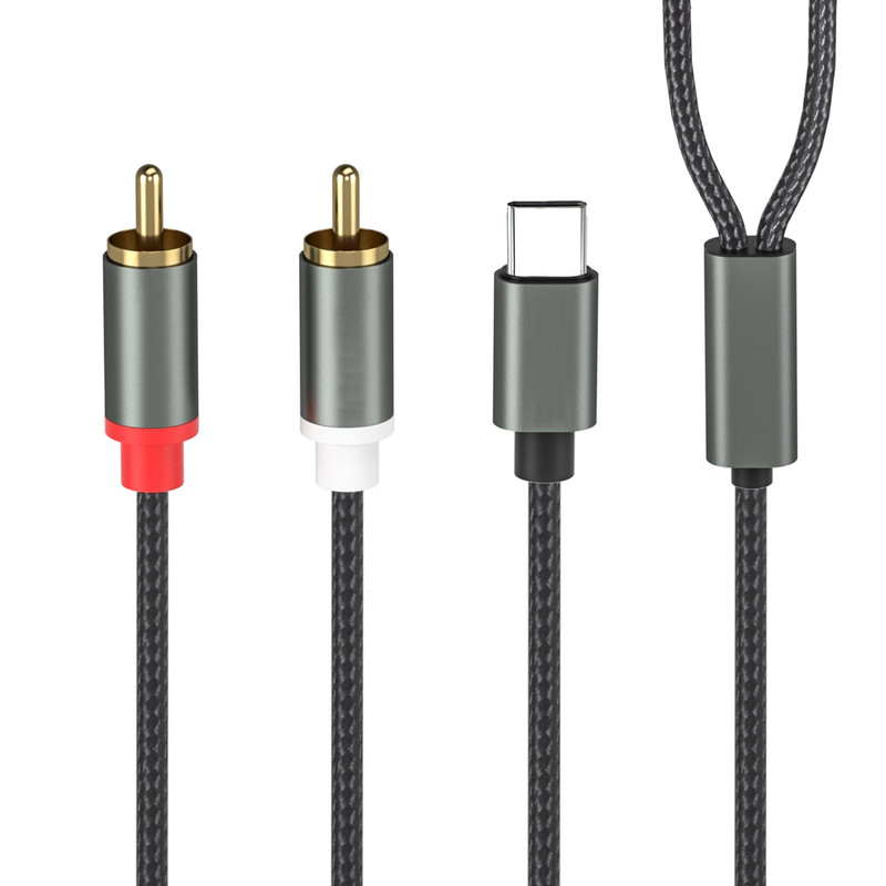USB C to 2 RCA Audio Cable, RCA Cables Type-C to 2 Male RCA to USB C for I-Pad, gallery