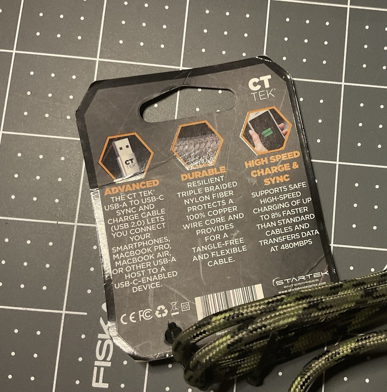 CT TEK Type-C Cable w PD Quick Charge 10 Ft gallery