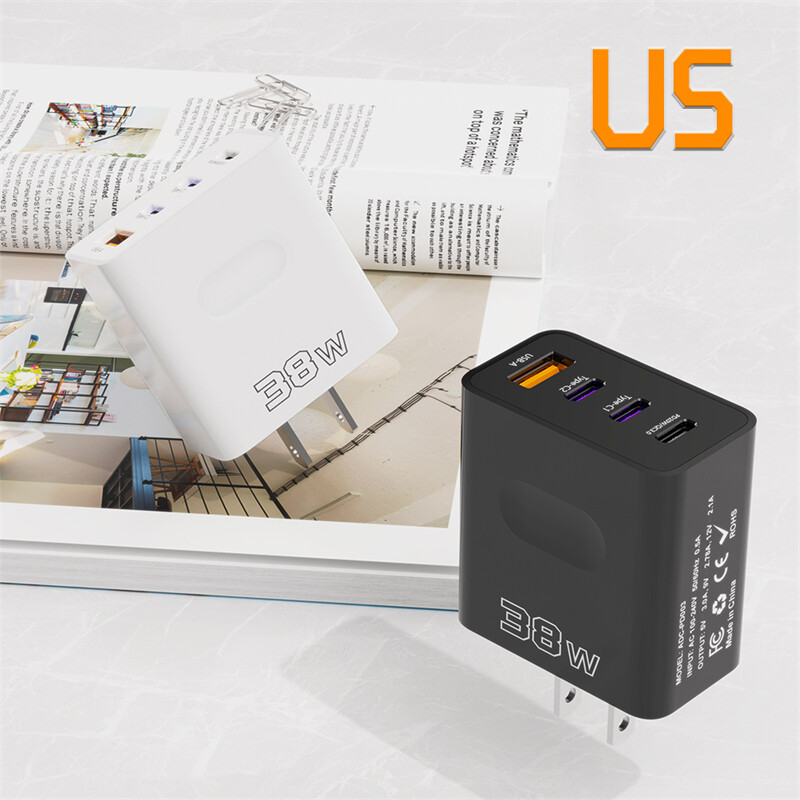 38W 4 port USB Fast Charger PD type C Fast Charge 3.0 Wall Charger Adapters gallery