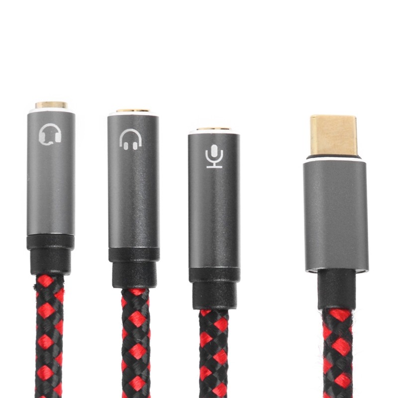 USB C to 3x 3.5mm Plug Aux Cord Adapter Cable for Devices with Type-c Port gallery