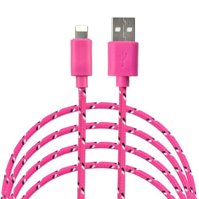 Braided USB data Sync power cord Charger Cable for iPhone X 8 7 plus 6 5s iPod 5 gallery