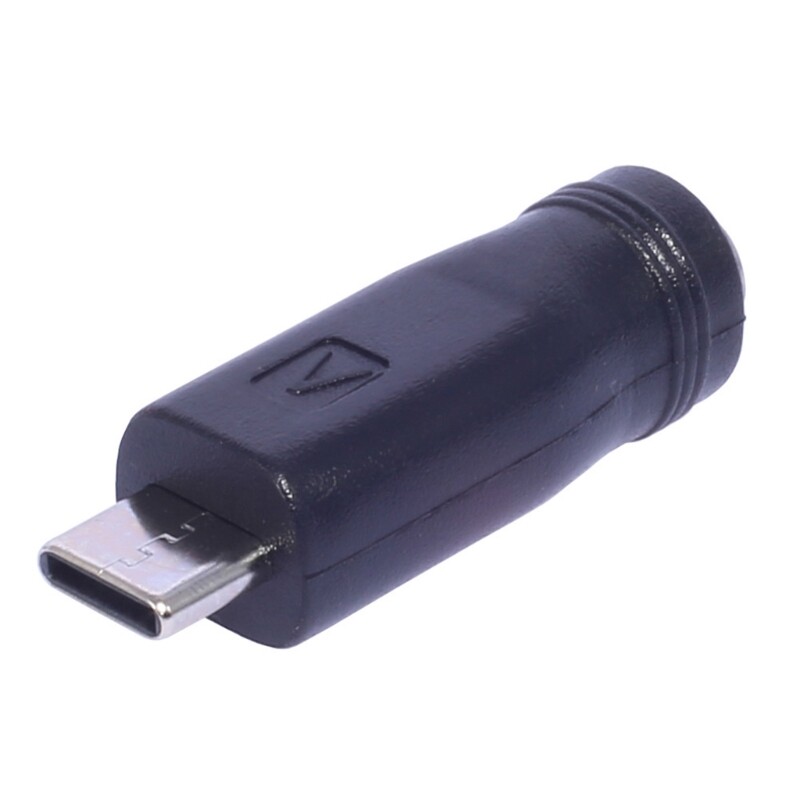 Portable DC5.5mmx2.1mm to Type-C /Mini USB/Micro USB Connector Power Adapter