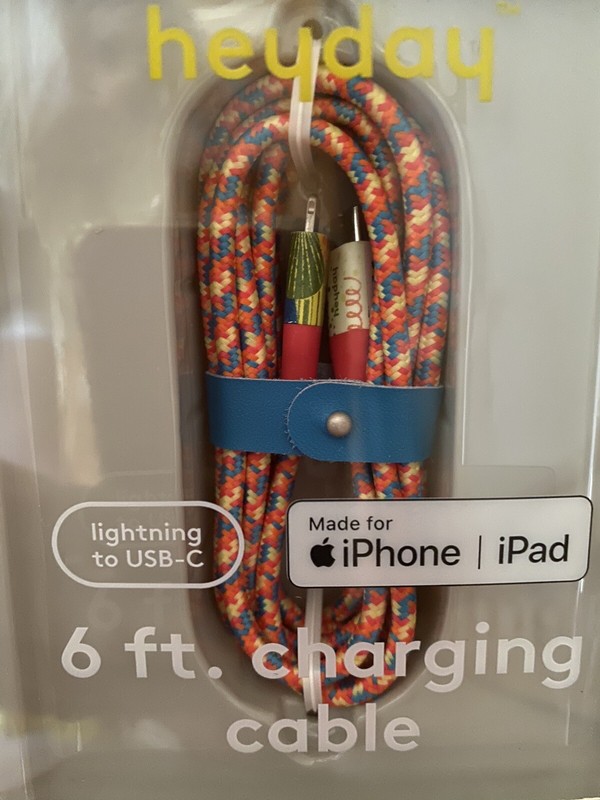 NEW Heyday 6′ Charging USB-C Cable Braided Apple iPhone & iPad