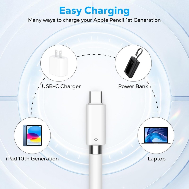 USB C to Ipencil Charging Adapter Compatible with Apple Pencil 1St Generation, A gallery