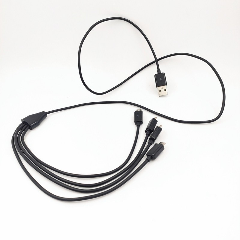 1meter 3ft USB A Male to 4 x Micro USB 5 Pin Male Splitter Charging Data Cable gallery